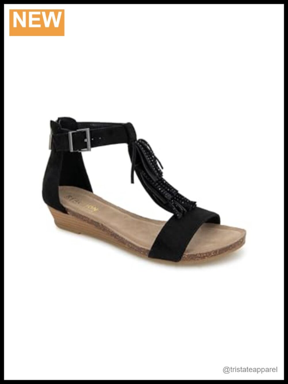 Kenneth Cole REACTION Glytoni Faux Suede Wedge Sandals Ankle Strap